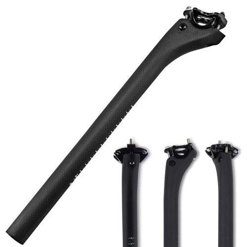 RXL SL Carbon Bicycle seat Posts Carbon seatpost Road Bike seat Post Offset 25mm Bike Accessories for Cycling Adjustable Saddle seat Tube Ultralight MTB seatpost 3K Matte 30.8*400mm