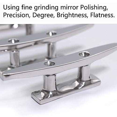 5 Inch Boat Cleat - 2 Pack Stainless Steel Docking Mooring Hardware