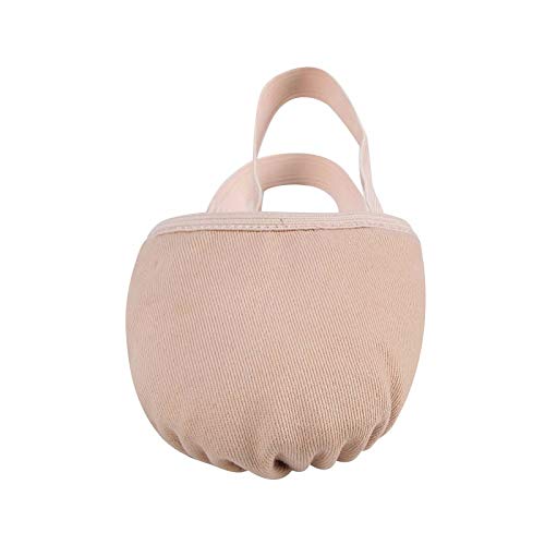 Linodes Canvas Pirouette Half Sole Jazz Ballet Dance Shoes Women Girls Small Nude