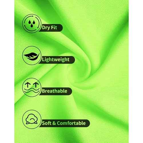 Dreammonkey 4T to Youth Neon Shirt Kids Rash Guard UPF 50+ Dry Fit Athletic Short Sleeve T Shirts for Boys and Girls