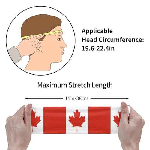 National Flags Sports Sweatband Head Bands for Women Men - Moisture-Wicking Non-Slip Headband for Running Yoga Workout Fitness and Gym