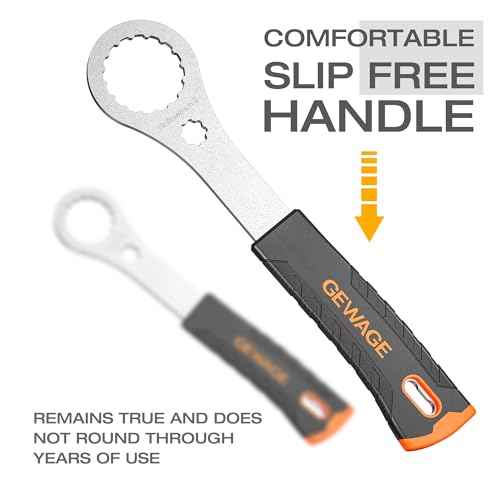 GEWAGE Bicycle Bottom Bracket Tool - Bottom Bracket Removal Install Tool Compatible with Shimano Hollowtech II/BB9000, BBR60,12X46MM - BB Remover with Crank Cap Wrench