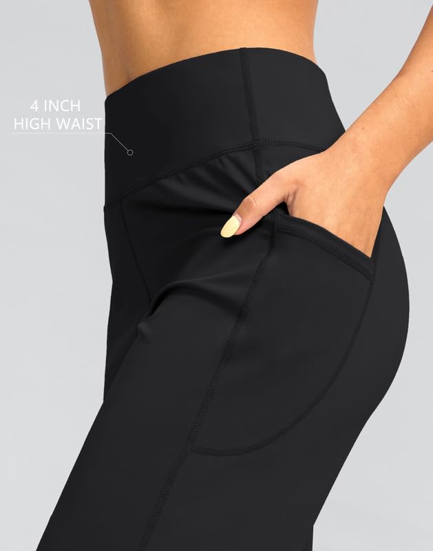 G Gradual Bermuda Shorts for Women with Pockets - 12 Inch Knee Length, Black, Medium
