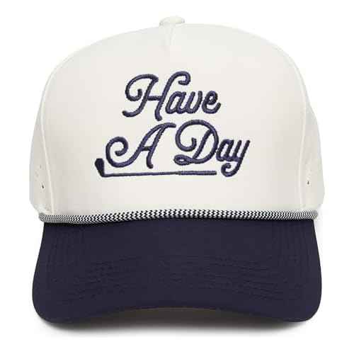 Funky Junque Funny Trucker Hat for Men - Trendy Rope Cap with Upside-Down Sayings, Lightweight Golf Hats Snapback