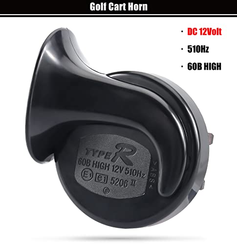 12V Golf Cart Horn Kit for EZGO Yamaha Club Car ATV UTV Boat - Waterproof, Loud, Universal Fit