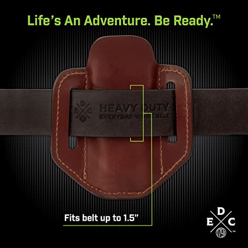 Chestnut Leather Multitool Sheath for 1.6" Wide Tools - Easy Slide