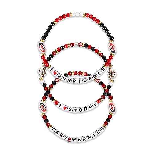 FOCO NHL unisex-adult NHL Team Logo Officially Licensed 3-Pack Beaded Friendship Bracelets