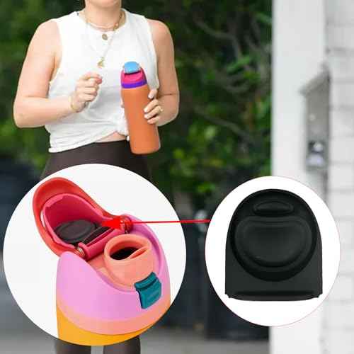 4 Pcs Water Bottle Replacement Parts for Owala 19/24/32/40oz Gasket Plug Lid, Water Bottle Top Lid Gasket Compatible with Owala FreeSip
