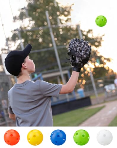 Green 20 Pack Plastic Baseball Practice Balls - 9 Inch Soft Training Softballs