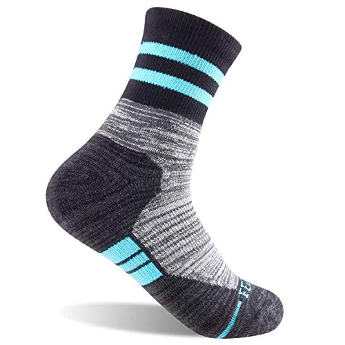 FEIDEER Women's Hiking Walking Socks, Multi-pack Outdoor Recreation Cotton Socks Wicking Cushion Crew Socks
