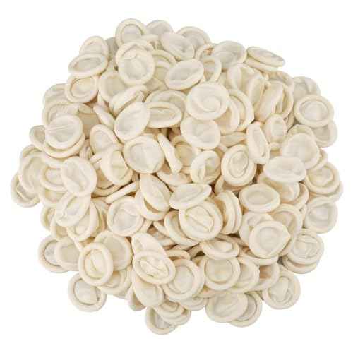 G2PLUS Disposable Finger Cots, 400pcs White Latex Rubber Finger Gloves, Rolled Edge Protective Covers for Electronic Repair, Nail Art, Tattoo, Lab Use, Crafting