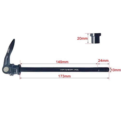 catazer Bicycle Rear Thru Axle 135x10mm Cycling Rear Hub E-Thru Bolt Quick Release Skewer