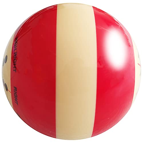 Professional Billiard Cue Ball - AAA-Grade Resin Practice Training Ball, 2-1/4 inch, 6 oz, Red & White