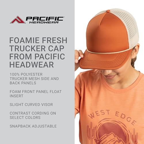Unisex Pacific Headwear Foamie Fresh Trucker Cap - Mint & Silver, One Size