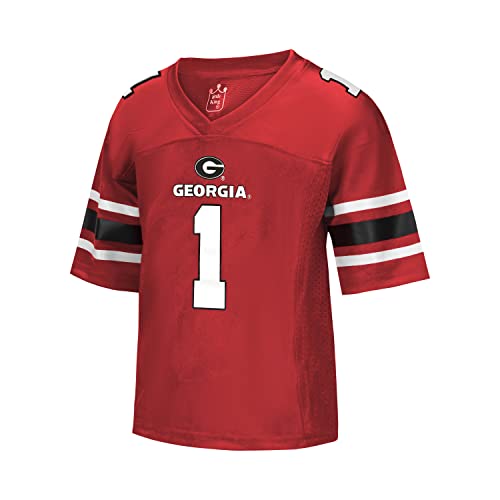 Toddler Football Jersey - Georgia Bulldogs Red 4T - Little King NCAA Team Uniform