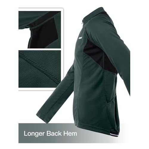 ARSUXEO Men's Half Zipper Cycling Jerseys Long Sleeves Mountain Bike Shirts 6031