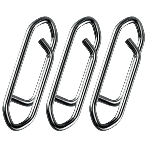 Alwonder 50-Pack Fishing Power Speed Clips, High Strength Stainless Steel Speed Clip for Fishing Lure Quick Change, Freshwater Saltwater Crankbait Popper Lures Quick Snap Connector Tackle