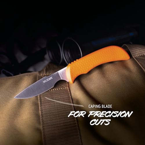 WildGuide Hunting Knife Set & Field Dressing Kit - Camo Sheath, Razor-Sharp Blades