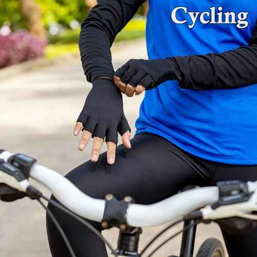 Medsuo UV Gloves for Gel Nails Professional UPF50+ UV Protection Gloves for Driving Cycling Fishing Running