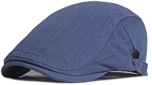 Xinveen Newsboy Hat for Men Navy One Size Flat Cap Breathable Irish Cabbie