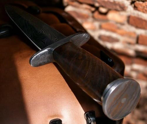 Damascus Steel Dagger Knife with Rosewood Handle - Handmade RAM-DG-40 Variation