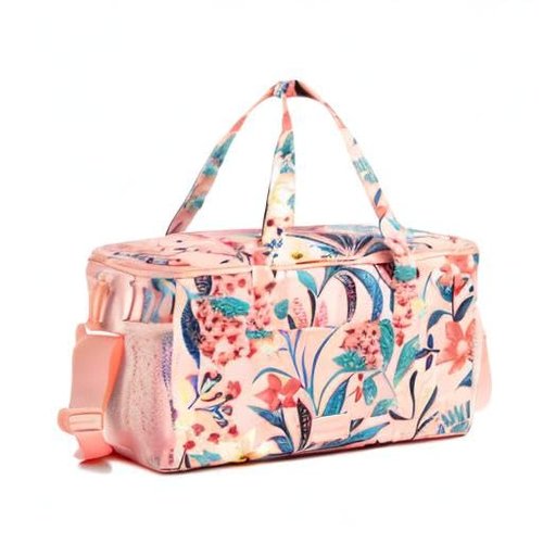Vera Bradley Recycled Ripstop Family Cooler, Paradise Bright Coral