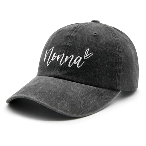 Waldeal Women's Blessed Grandma Hats Washed Denim Adjustable Baseball Cap for Mom