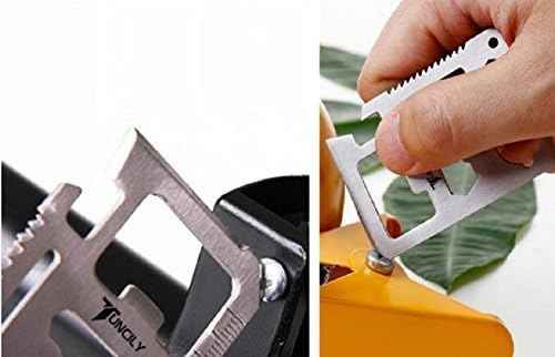 11-in-1 Survival Credit Card Multitool - Silver Wallet Tool, Tactical Utility & Bottle Opener | Perfect Gift for Any Occasion