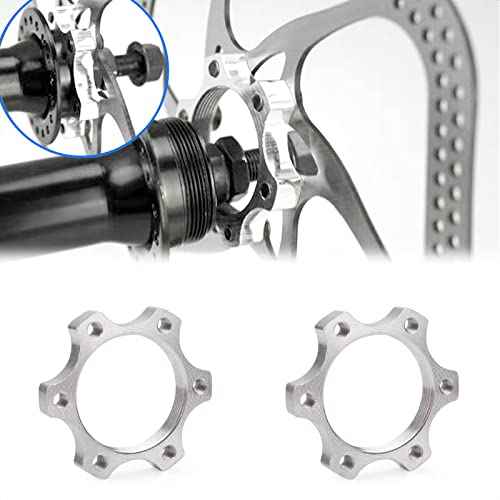 2 PCS 44MM Bike Freewheel Threaded Hubs Disk Disc Aluminium Alloy Brake Rotor 6 Bolt Bicycle Flange Adapter