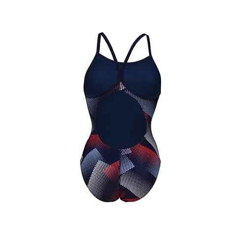 ARENA Girls Performance Halftone Team Print Lightdrop Back Youth Bathing Swimsuit