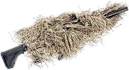 AUSCAMOTEK Ghillie Suit for Men Gilly Suit for Hunting Halloween Costume Airsoft Paintball Hood Rifle Wrap Included