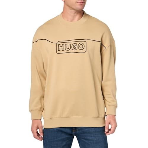 HUGO Men's Outline Logo Crewneck Sweatshirt