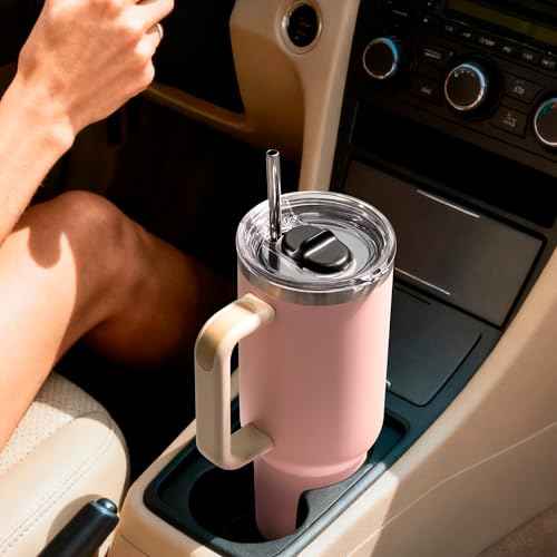 40oz Replacement Lid for Stanley Quencher, Stronghold Lid Spill Proof Splash Resistant Tumbler Lids for 40oz Stanley ONLY
