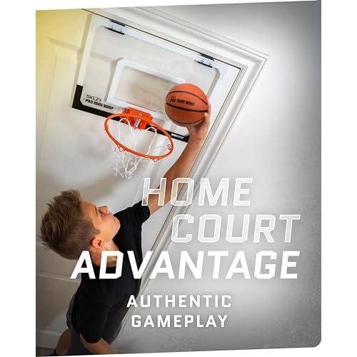 SKLZ Pro Mini Indoor Basketball Hoop - Over The Door ? Portable - Great For Home, Dorms, Offices, and Gifts