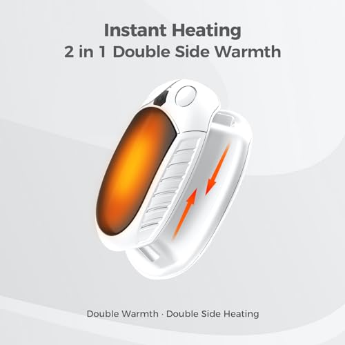 Rechargeable Hand Warmers 2 Pack - White, Quick Charge, Long Lasting Winter Gift