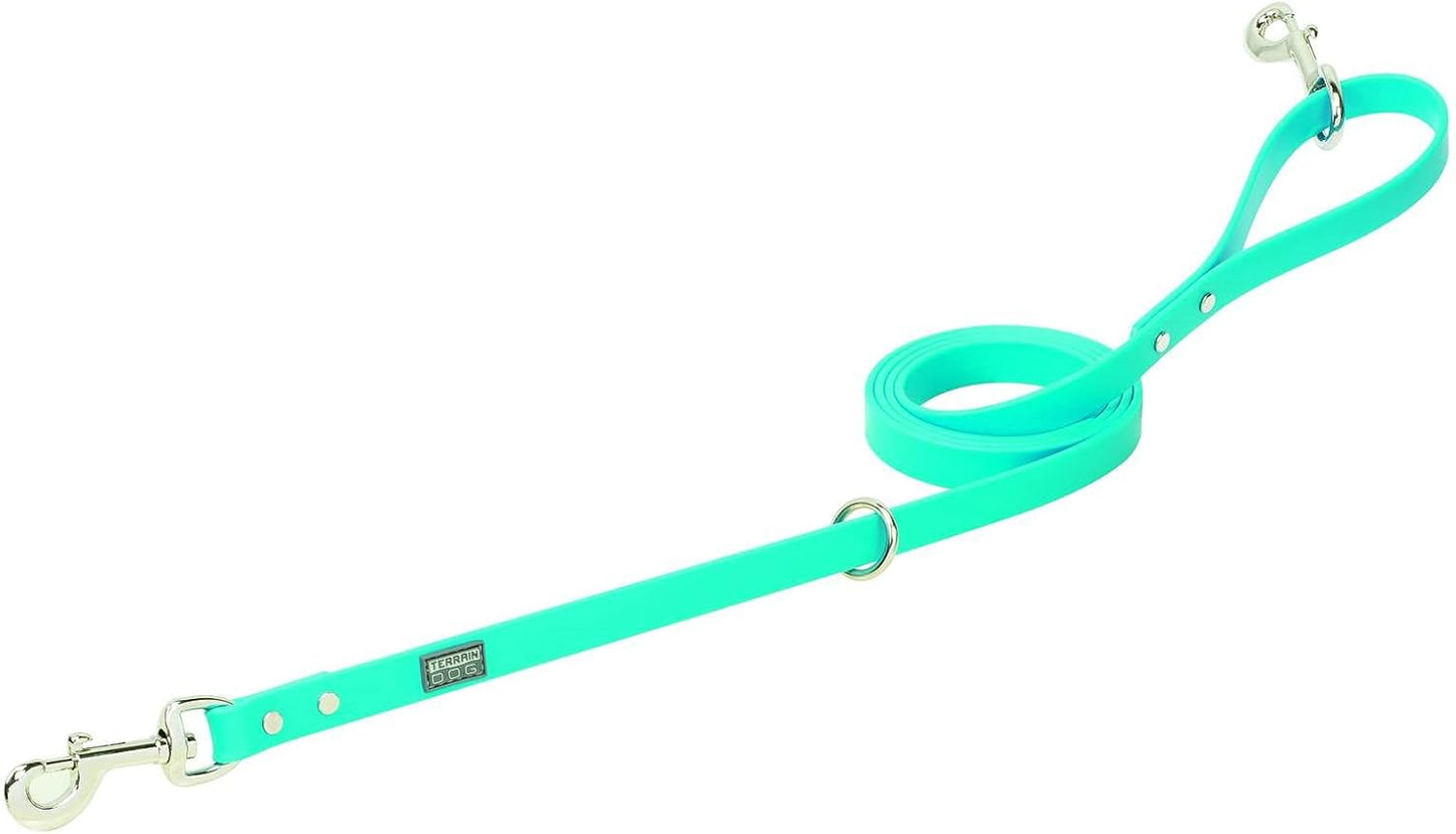 Terrain D.O.G. Brahma Webb Hunting Dog Leash, Hurricane Blue, 3/4" by 6'