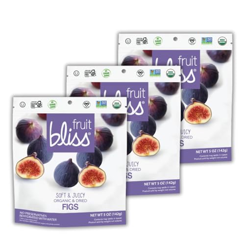 Organic Dried Fig Snacks – Sun-Dried Fruit Treats, Non-GMO & Vegan, 3 Pack