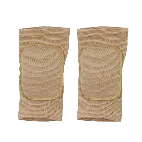 Men Women Protective Knee Pads - Medium/Nude, Anti-Slip Padded Sports Support