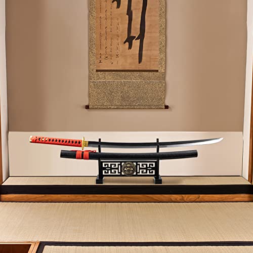 2-Tier Kylin Sword Stand with Padded Hooks for Katana Samurai Cosplay Display