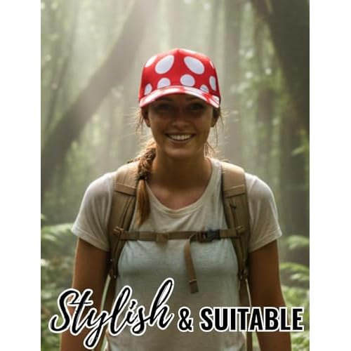 InnoBeta Mushroom Gifts for Women Men, Mushroom Cap Embroidered Adjustable Hat Gifts Accessory for Birthday & Christmas