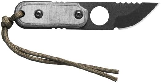 Tops Knives ALRT XL 05 Fixed Blade-Black Traction Coating Finish- Black Kydex Sheath w/Neck Landyard
