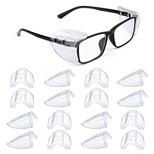 8 Pairs Side Shields for Glasses - Slip-On Eyewear Protective Covers
