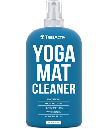 Yoga Mat Cleaner Spray with Tea Tree Oil - All-Purpose Gym & Exercise Equipment Freshener - 4 fl oz