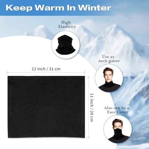 Womens Winter Hat Scarf Gloves Set, Thick Beanie Glove Neck Warmer for Women Men, Warm Winter Stretchy Knit Gloves Hat