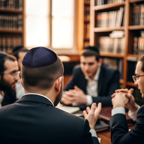 Bulk Satin Kippah for Men - Navy Blue Rosh Hashanah Jewish Head Covering