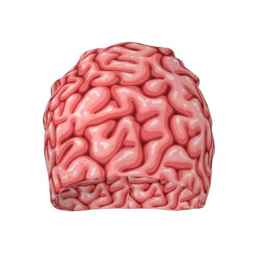 Zombie Brain Beanie Hat Knitted Cap Unisex Slouchy Warm Soft Skull Covering