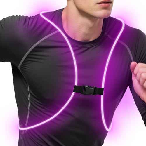 Zacro Reflective Running Vest 11 Light Modes 360¡ÆHigh Visibility Light up Running Vest for Cycling, Dog Walking, Rechargeable & Adjustable Illuminated Night Safety Reflective Gear Women & Men