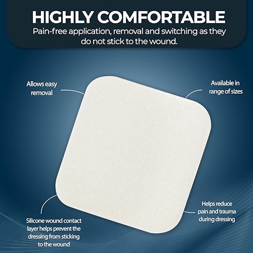 Sterile Waterproof Foam Wound Dressings 4x4 Inch Pack of 10