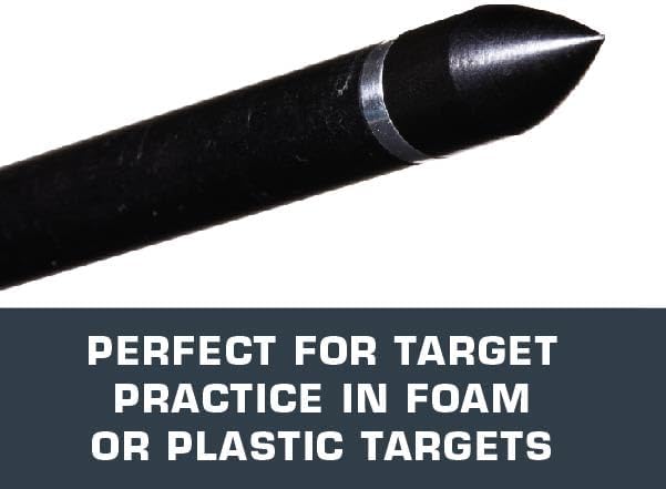 Allen Company Archery Bullet Points - Soft Arrow Tips for Target Practice - Screw-On Design - Reduces Wear and Tear on Targets - Multiple Sizes/Grain - 12-Pack - Black