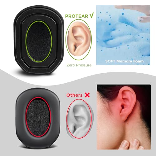 Silicone Ear Pads for Hearing Protection Headsets - Noise Reducing Gel Cushions, Durable Replacement Ear Cups for Shooting & Hunting